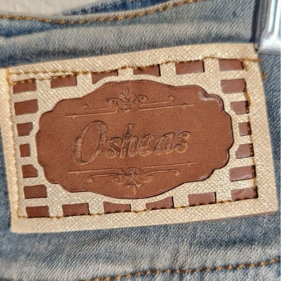 Osheas Jeans Shorts Womens Denim Bermuda Distressed Embellished Pockets Size 10 - Picture 3 of 11
